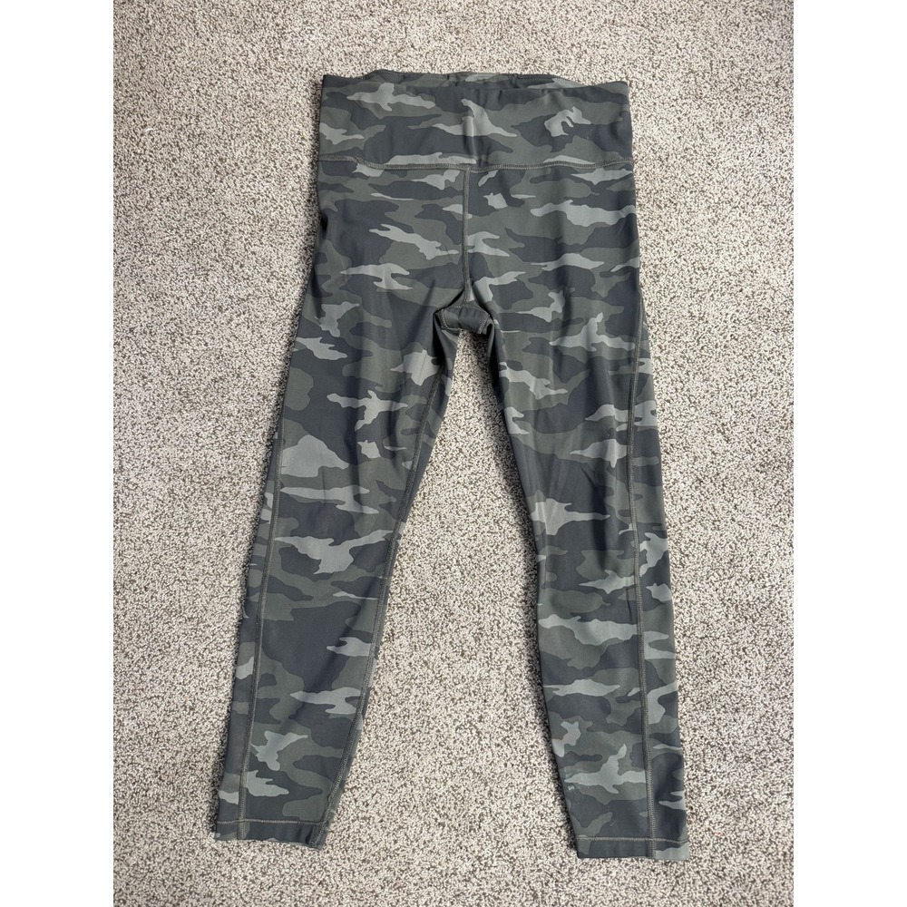 Athleta Ultimate Stash Pocket Camo 7/8 Tight Leggings Green Camouflage Womens M